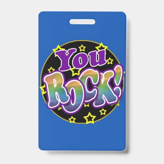You Rock! badge ID Badge (Front)