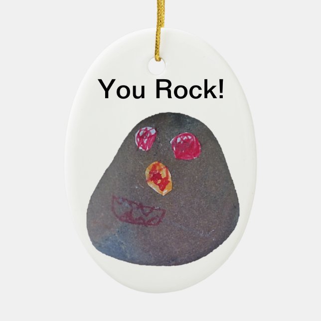You Rock! Ceramic Tree Decoration (Front)