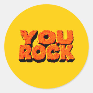 YOU ROCK CLASSIC ROUND STICKER