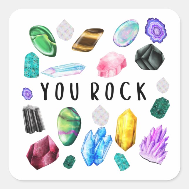 You Rock Crystal Stickers  (Front)