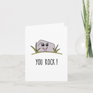 You Rock! Cute, Funny Greeting Card
