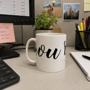 'You Rock' Encouraging Minimalist White & Black Coffee Mug