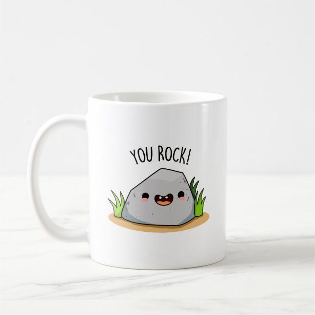 You Rock Funny Geology Pun  Coffee Mug (Left)
