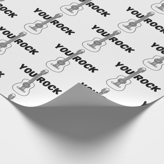 You Rock Guitar Wrapping Paper  (Corner)