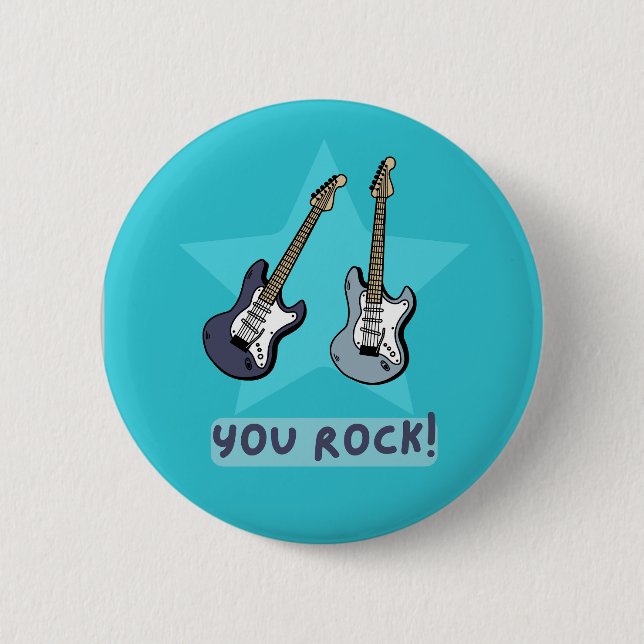 'You rock!' guitars badge (Front)