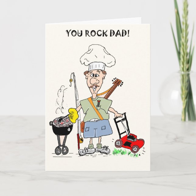 YOU ROCK HAPPY FATHER'S DAY CARD (Front)