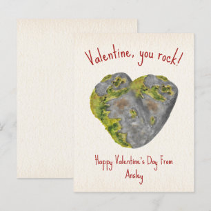 You Rock Heart Kids Classroom Valentine  Postcard
