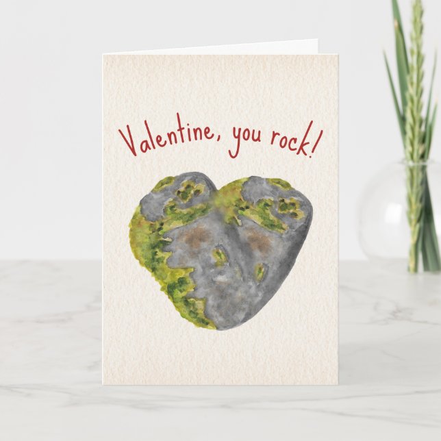 You Rock Heart Valentine  Card (Front)
