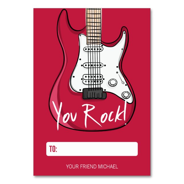 You Rock Kids Classroom Valentine Card (Front)