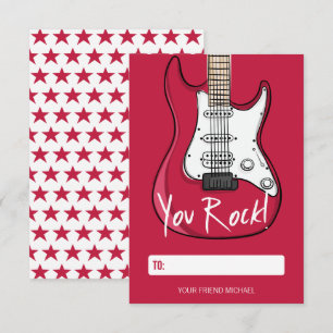 You Rock Kids Classroom Valentine Card