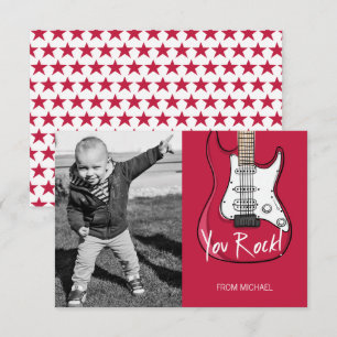 You Rock Kids Classroom Valentine Photo Card