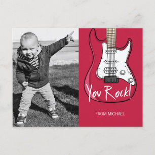 You Rock Kids Classroom Valentine Photo Postcard
