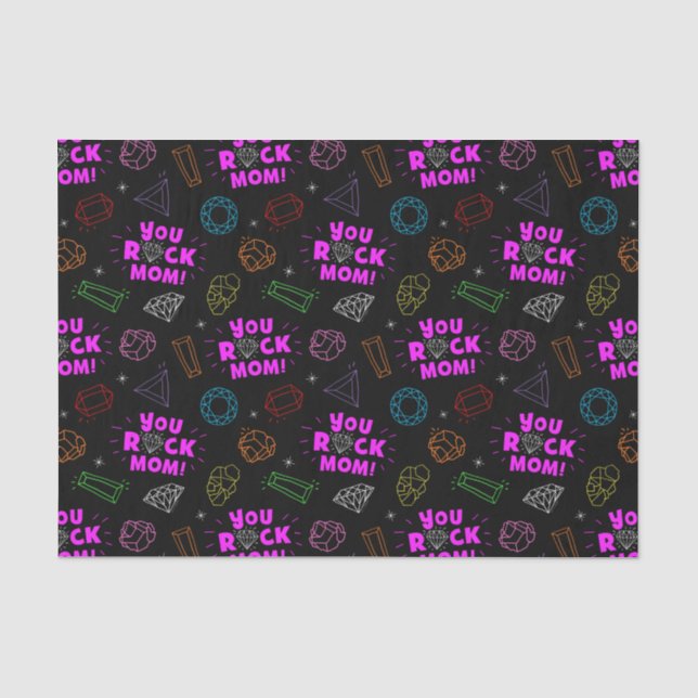 You Rock Mum Gemstone Pattern Tissue Paper (Front)
