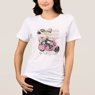 You Rock My World   Couple Motorcycle Sublimation Tri-Blend Shirt