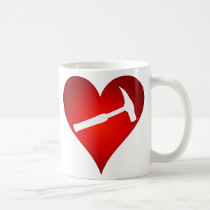 You Rock My World: Rock Hammer Heart (Left-Handed) Coffee Mug