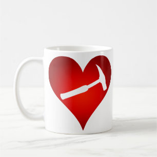 You Rock My World: Rock Hammer Heart (RightHanded) Coffee Mug