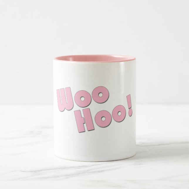 You rock Rainbow Dash! Woohoo! Two-Tone Coffee Mug (Center)