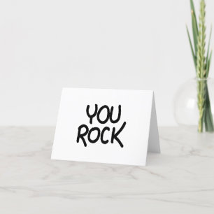 You Rock Recognition Positive Praise for Students  Thank You Card