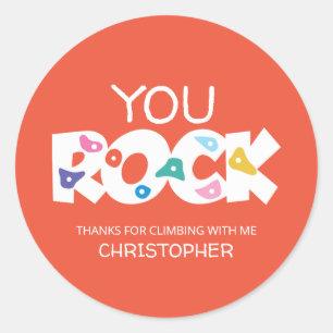 You Rock Rock Climbing Thank You Sticker