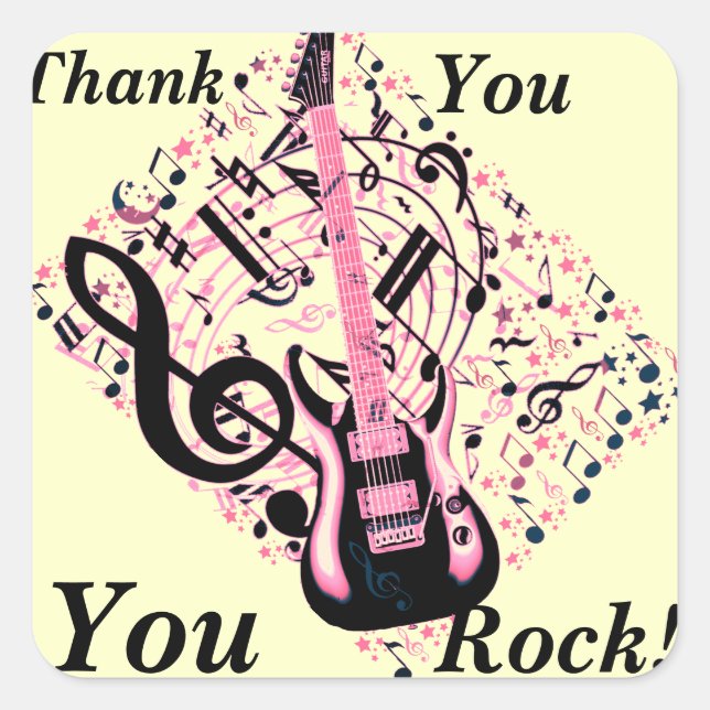You Rock!_ Square Sticker (Front)