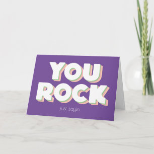 You Rock Thank You Folded Greeting Card