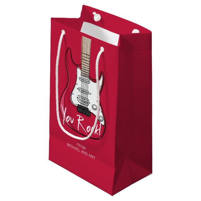 You Rock Valentine's Day Gift Bag (Front Angled)