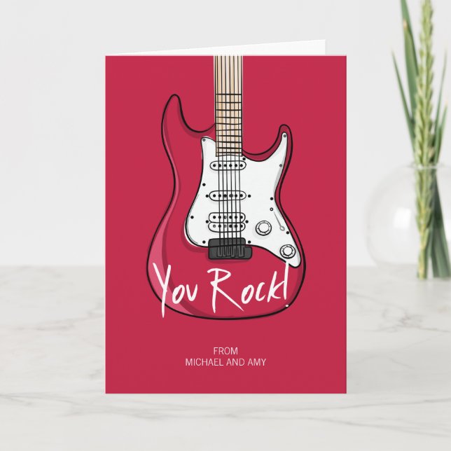 You Rock Valentine's Day Greeting Card (Front)