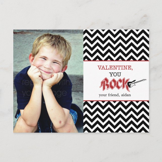 You Rock! Valentine's Day Post Card (Front)