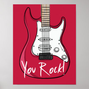 You Rock Valentine's Day Poster Sign