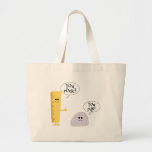 You rock You rule Large Tote Bag