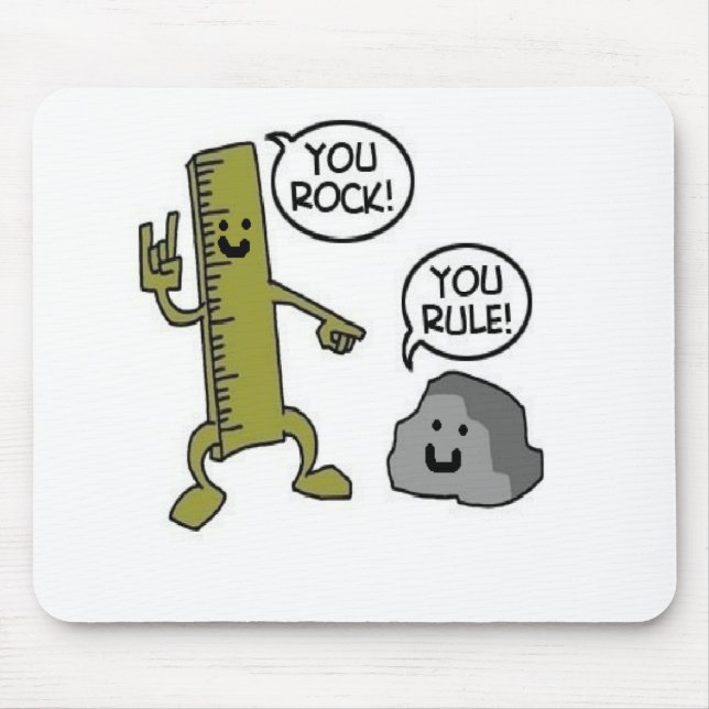 you rock you rule mouse mat (Front)