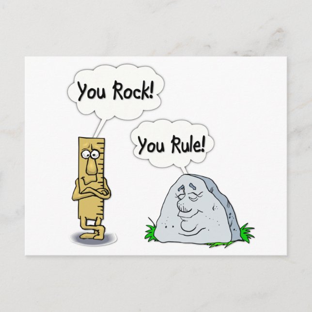 You Rock, You Rule Postcard (Front)