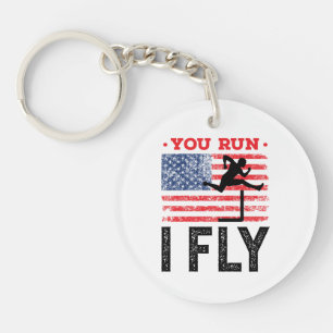 You Run I Fly Track and Field Hurdles Hurdler Key Ring