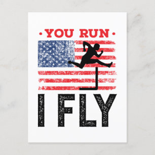You Run I Fly Track and Field Hurdles Hurdler Postcard