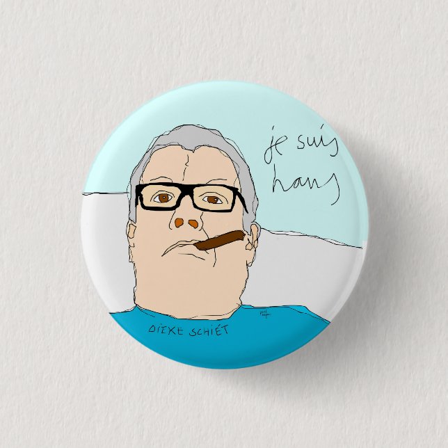 you rustle hans 3 cm round badge (Front)