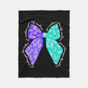 You S Your Life S Suicide Prevention Awareness Fleece Blanket