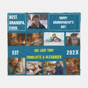 You said: Best Grandpa Ever Photo Collage  Fleece Blanket
