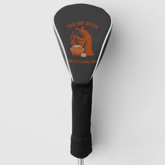 You Say Witch Halloween Magic Cauldron Golf Head Cover (Front)