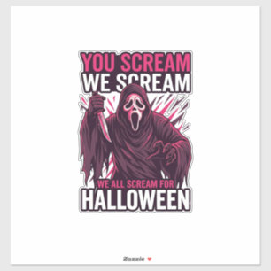 You Scream We Halloween Ghostface Bloody Knife
