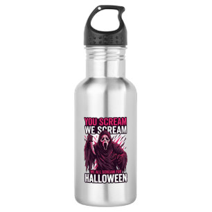 You Scream We Halloween Ghostface Bloody Knife 532 Ml Water Bottle