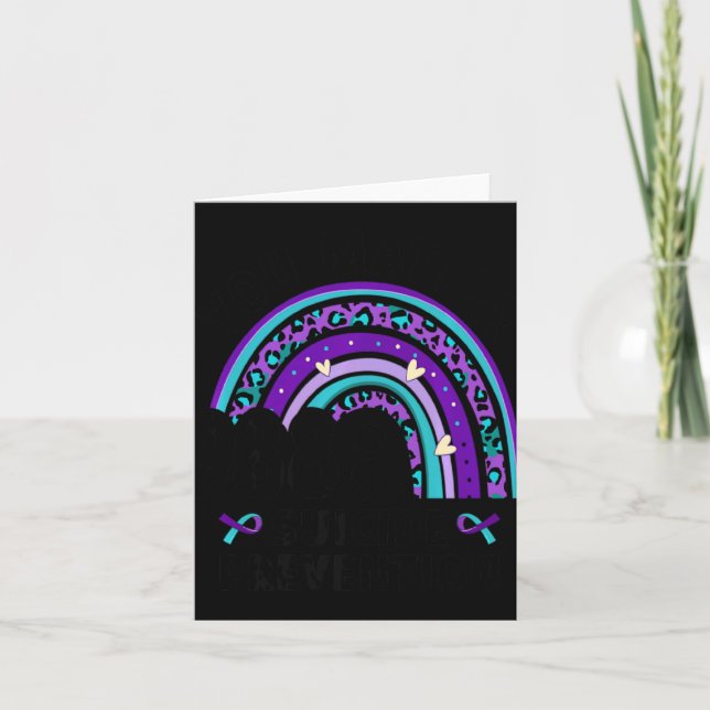 You Semi Colon 988 Suicide Prevention Aware  Card (Front)