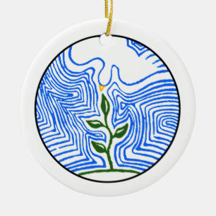 "You send your spirit and renew the earth" Ceramic Tree Decoration