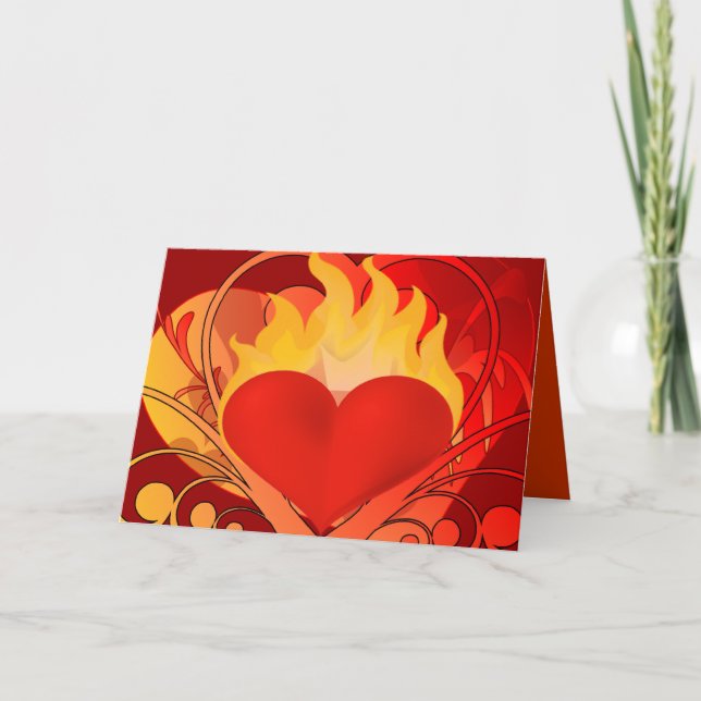 You Set My Heart on Fire - Holiday Card (Front)