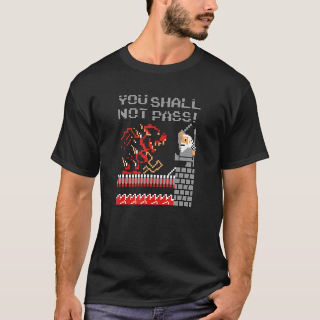You Shall Not Pass! Funny Novelty Men Women T-Shirt (Front)