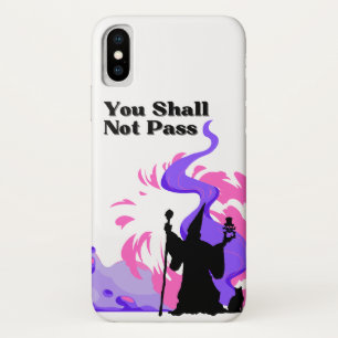 "You Shall Not Pass" hand drawn wizard on a iPhone X Case