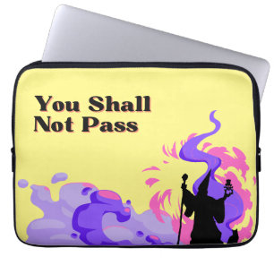 "You Shall Not Pass" hand drawn wizard on a  Laptop Sleeve