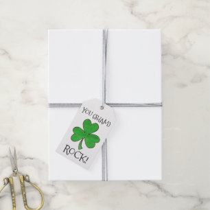 You (Sham) Rock Green Shamrock Clover Congrats Gift Tags