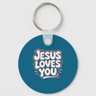 You Shirt Jesus Loves Pink Christian Toddler Key Ring