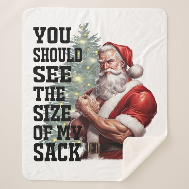 You Should See The Size of My Sack  Sherpa Blanket (Front)