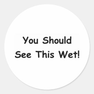 You Should See This Wet! Classic Round Sticker